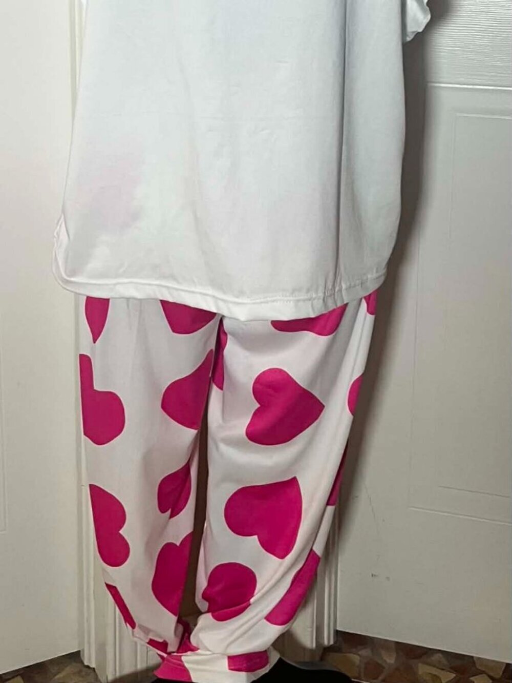 Cherie Bliss White and Pink Heart Pajama Set (C22) - Picture 3 of 8